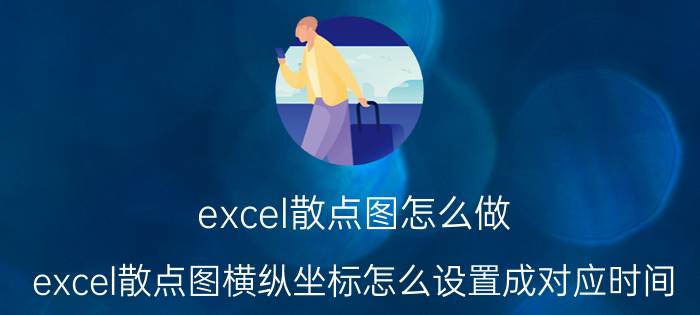 excel散点图怎么做 excel散点图横纵坐标怎么设置成对应时间？